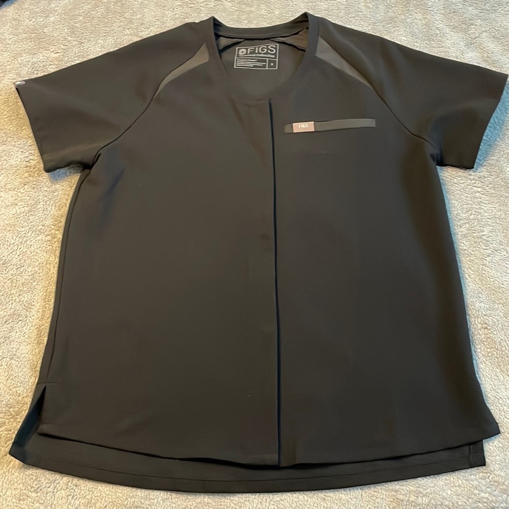 Figs scrub top. Button down hidden design.
